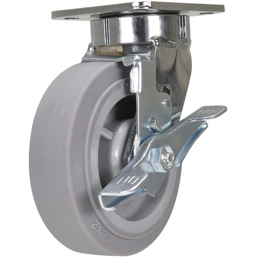 6 × 2 Duratek TPR - Swivel W/Brake - Exact Tooling