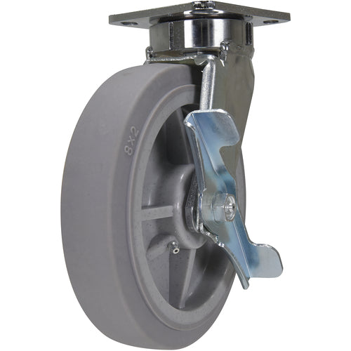 8 × 2 Duratek TPR - Swivel W/Brake - Exact Tooling