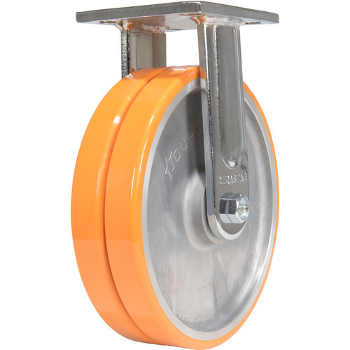 8 × 2 Dual Wheel - Polyurethane (Sirius) Rigid Caster - Exact Tooling