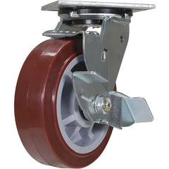 6 × 2 Polyurethane Swivel W/Brake Caster - Exact Tooling