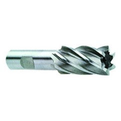 2 Dia. x 4-1/2 Overall Length 8-Flute Square End High Speed Steel SE End Mill-Round Shank-Center Cut-Uncoated - Exact Tooling