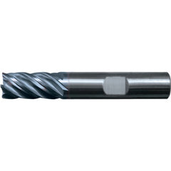 7/16″ × 7/16″ × 1″ × 3″ RHS / RHC Solid Carbide 5-Flute High-Performance End Mill for Ferrous Material - TiAlN