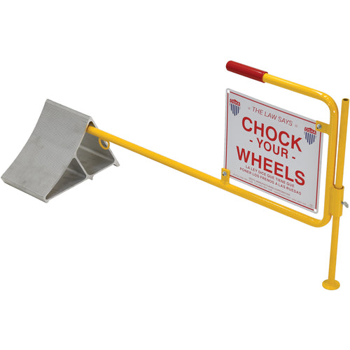 Aluminum Wheel Chock With Flag - Exact Tooling