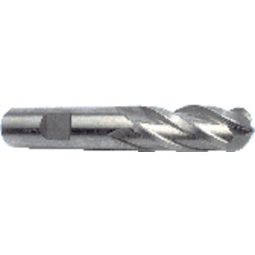 ‎3/8″ Dia. × 3/8″ Shank × 1-1/2″ DOC × 3-1/4″ OAL, HSS Uncoated, 4 Flute, External , Ballnose End Mill - Exact Tooling