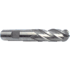 ‎3/8″ Dia. × 3/8″ Shank × 1-1/2″ DOC × 3-1/4″ OAL, HSS Uncoated, 4 Flute, External , Ballnose End Mill - Exact Tooling