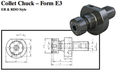 VDI Collet Chuck - Form E3 (ER & RDO Style) - Part #: CNC86 53.40462 - Exact Tooling