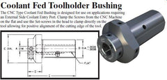 Coolant Fed Toolholder Bushing - (OD: 1-1/4" x ID: 1/2") - Part #: CNC 86-12CFB 1/2" - Exact Tooling