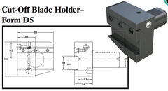 VDI Cut-Off Blade Holder - Form D5 - Part #: CNC86 45.3025 - Exact Tooling