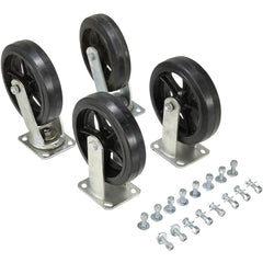 8″ × 2″ Mold-On-Rubber Caster Kit 2400# Cap - Exact Tooling