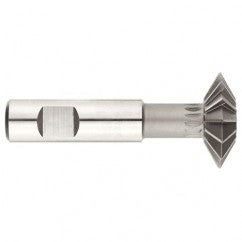 1" x 3/8 x 1/2 Shank - HSS - 90 Degree - Double Angle Shank Type Cutter - 12T - Uncoated - Exact Tooling
