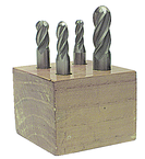 4 Pc. HSS Ball Nose Single-End End Mill Set - Exact Tooling