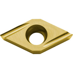 DCGT 3251 E-U PV710, 1/64″ Corner Radius, 5/32″ Thick, 3/8″ Inscribed Circle, TiCN (MEGACOAT NANO), Diamond, Turning Indexable Insert - Exact Tooling