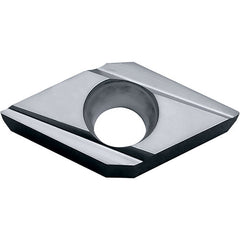 DCGT 32502 E-J TN60, 0.0039″ Corner Radius, 5/32″ Thick, 3/8″ Inscribed Circle, TiCN/NbC, Diamond, Turning Indexable Insert - Exact Tooling