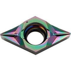 DCGT 3251 MFP-SK PDL025, 1/64″ Corner Radius, 5/32″ Thick, 3/8″ Inscribed Circle, C, Diamond, Turning Indexable Insert - Exact Tooling