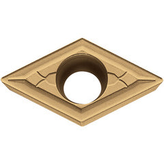 DCMT 3251 GK CA530, 1/64″ Corner Radius, 5/32″ Thick, 3/8″ Inscribed Circle, TiCnulll2O3/TiN, Diamond, Turning Indexable Insert - Exact Tooling