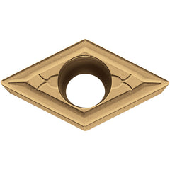 DCMT 2152 GK PV710, 1/32″ Corner Radius, 3/32″ Thick, 1/4″ Inscribed Circle, TiCN (MEGACOAT NANO), Diamond, Turning Indexable Insert - Exact Tooling