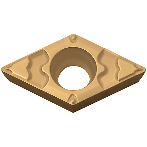 DCMT 3251 GP TN610, 1/64″ Corner Radius, 5/32″ Thick, 3/8″ Inscribed Circle, TiCN, Diamond, Turning Indexable Insert - Exact Tooling