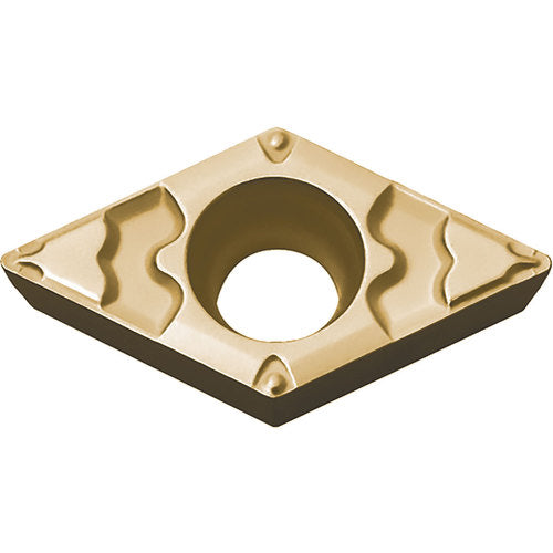 DCMT 3251 GP PV90, 1/64″ Corner Radius, 5/32″ Thick, 3/8″ Inscribed Circle, TiN, 55 Degree Diamond, Turning Indexable Insert