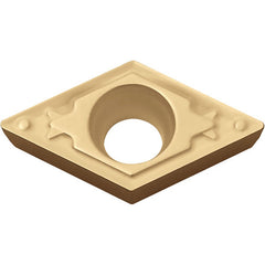 DCMT 2152 HQ CA025P, 1/32″ Corner Radius, 3/32″ Thick, 1/4″ Inscribed Circle, TiCl2O3/TiN, 55 Degree Diamond, Turning Indexable Insert