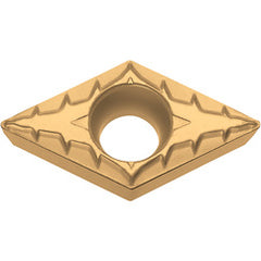 DCMT 3251 XP CA530, 1/64″ Corner Radius, 5/32″ Thick, 3/8″ Inscribed Circle, TiCnulll2O3/TiN, Diamond, Turning Indexable Insert - Exact Tooling
