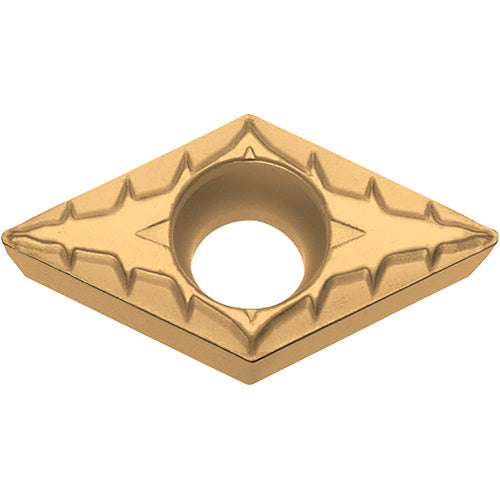 DCMT 2151 XP PV720, 1/64″ Corner Radius, 3/32″ Thick, 1/4″ Inscribed Circle, TiCN (MEGACOAT NANO), Diamond, Turning Indexable Insert - Exact Tooling