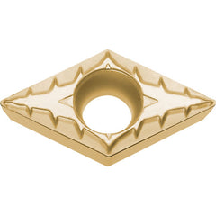 DCMT 3252 XP CA025P, 1/32″ Corner Radius, 5/32″ Thick, 3/8″ Inscribed Circle, TiCl2O3/TiN, 55 Degree Diamond, Turning Indexable Insert