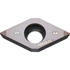 DCMW 32505 MES KBN05M, 0.0079″ Corner Radius, 5/32″ Thick, 3/8″ Inscribed Circle, MEGACOAT, Diamond, Turning Indexable Insert - Exact Tooling
