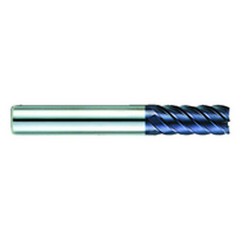 3/8" Dia. - 1-1/4" LOC - 3-1/4" OAL - 6 FL Carbide S/E HP End Mill-AlTiN - Exact Tooling