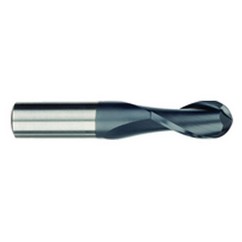1/4" Dia. - 2-1/2" OAL - AlTiN CBD - Ball End SE EM - 2 FL - Exact Tooling