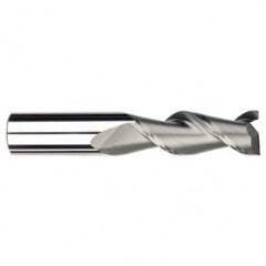 3/8" Dia. - 7/8 LOC - 2-1/2" OAL - .030 Radius 2 FL Carbide S/E HP End Mill-Uncoated - Exact Tooling