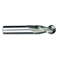3/8" Dia. - 2-1/2" OAL - Uncoat CBD-Ball End HP End Mill-2 FL - Exact Tooling