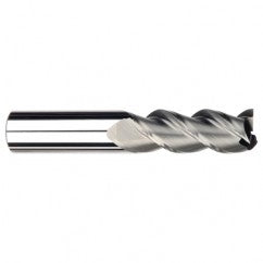 1/4" Dia. - 1-1/4" LOC - 3" OAL - .030 Radius 3 FL Carbide S/E HP End Mill-Uncoated - Exact Tooling