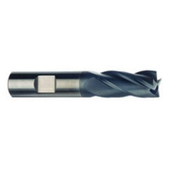 5/16 Dia. x 2-1/2 Overall Length 4-Flute .045 C/R Solid Carbide SE End Mill-Round Shank-Center Cut-AlTiN - Exact Tooling