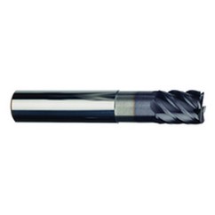 3/8" Dia. - 1/2" LOC - 2-1/2" OAL - .020 Radius 6 FL Carbide S/E HP End Mill-TiAlN-x - Exact Tooling