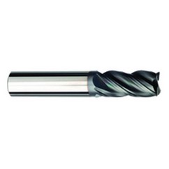 3/4 Dia. x 7 Overall Length 4-Flute .030 C/R Solid Carbide SE End Mill-Round Shank-Center Cut-AlCrN-X - Exact Tooling