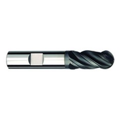 1/2" Dia. - 3" OAL - AlTiNX CBD-Ball End HP End Mill-4 FL - Exact Tooling