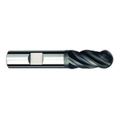 3/8" Dia. - 2-1/2" OAL - AlTiNX CBD-Ball End HP End Mill-4 FL - Exact Tooling