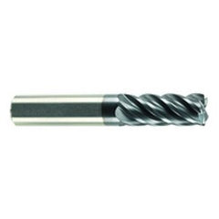 1/4" Dia. - 3/8" LOC - 2" OAL - 5 FL Carbide S/E HP End Mill-AlCrN-X - Exact Tooling