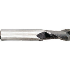 11/32 Dia. x 2-1/2 Overall Length 2-Flute Square End Solid Carbide SE End Mill-Round Shank-Center Cut-TiN - Exact Tooling