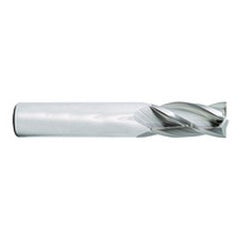 13/32 Dia. x 2-3/4 Overall Length 4-Flute Square End Solid Carbide SE End Mill-Round Shank-Center Cut-TiCN - Exact Tooling
