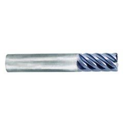 1/2" Dia. - 1" LOC - 3" OAL - .025 Radius 6 FL Carbide S/E HP End Mill-nACo - Exact Tooling