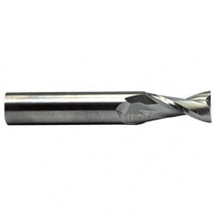 2mm Dia. x 45mm Overall Length 2-Flute Square End Solid Carbide SE End Mill-Round Shank-Center Cut-WXL - Exact Tooling