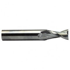 2mm Dia. x 45mm Overall Length 2-Flute Square End Solid Carbide SE End Mill-Round Shank-Center Cut-WXL - Exact Tooling