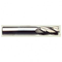 10mm Dia. x 70mm Overall Length 4-Flute Square End Solid Carbide SE End Mill-Round Shank-Center Cut-Uncoated - Exact Tooling