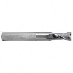 5/16 Dia. x 6 Overall Length 2-Flute Square End Solid Carbide SE End Mill-Round Shank-Center Cut-TiN - Exact Tooling