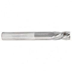 1 Dia. x 6 Overall Length 4-Flute Square End Solid Carbide SE End Mill-Round Shank-Center Cut-Uncoated - Exact Tooling