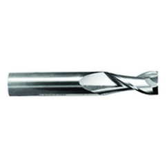 3/8" Dia. - 1" LOC - 2-1/2" OAL - .015 Radius 2 FL Carbide S/E HP End Mill-Uncoated - Exact Tooling