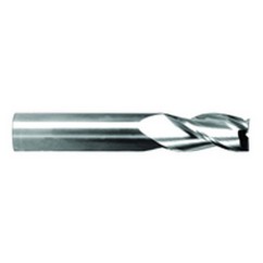 3/8 Dia. x 2-1/2 Overall Length 3-Flute Square End Solid Carbide SE End Mill-Round Shank-Center Cut-TiN - Exact Tooling
