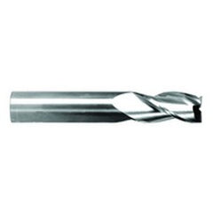 3/8 Dia. x 2-1/2 Overall Length 3-Flute Square End Solid Carbide SE End Mill-Round Shank-Center Cut-TiN - Exact Tooling