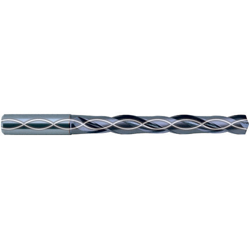 17.3 mm Dia. × 18 mm Shank × 93 mm Flute Length × 143 mm OAL, 5xD, 140°, TiAlN, 2 Flute, External Coolant, Straight Solid Carbide Drill - Exact Tooling